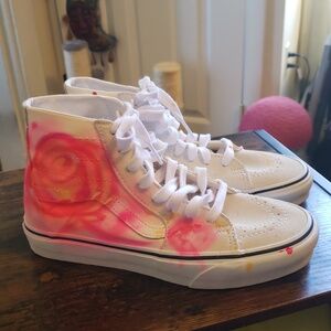 Vans SK-8 Hi 38 DX Collina Strada Collaboration  Rose & Splatter Paint Sneakers
